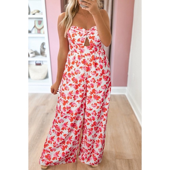 Floral Strapless Jumpsuit - Picture 5 of 5